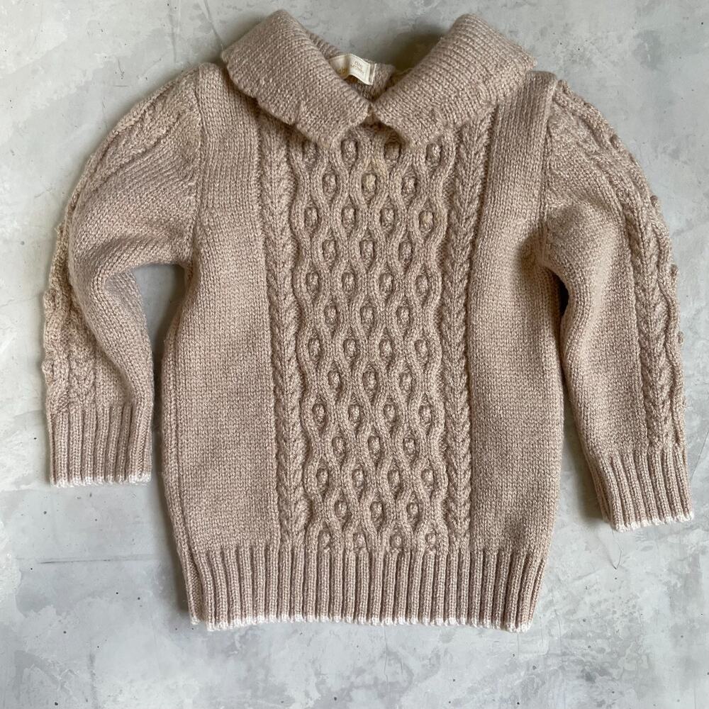 Baby Cable Knit Sweater 6 Months Quiet Luxury Old Money Preppy Coastal Fisherman